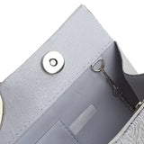 Fashion Road Womens Luxury Evening Wedding Party Purse Clutch Rhinestone Satin Pleated Handbag