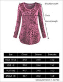 SeSe Code Women's Casual Long Sleeve Crew Neck Form Fitting Velvet Vintage Tunic Top(FBA)