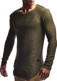 Leif Nelson Men's Oversized Long Sleeve T-Shirt Sweatshirt LN6323