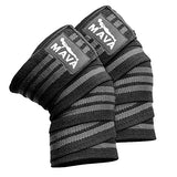 Mava Sports Knee Wraps (Pair) for Cross Training WODs,Gym Workout,Weightlifting,Fitness & Powerlifting - Knee Straps for Squats - For Men & Women- 72"-Compression & Elastic Support
