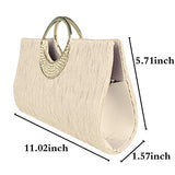 Fashion Road Womens Luxury Evening Wedding Party Purse Clutch Rhinestone Satin Pleated Handbag