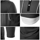 Guoji Men's Casual Slim Fit Long Sleeve T-Shirt With Hooded/Hoodies Tops