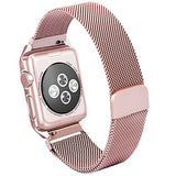 Yometome Apple Watch Band 38mm/42mm Case, Fashion Noble Luxury Magnetic Mesh Stainless Steel Bracelet Accessory Replacement Wristband for Apple iwatch Series 2 & Series 1