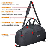G4Free 3-Way Travel Duffel Backpack Luggage Gym Sports Bag with Shoe Compartment