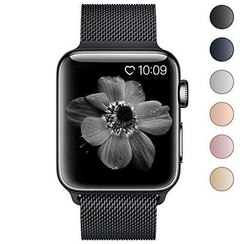 Lelong for Apple Watch Band 38mm 42mm,Milanese Loop Fully Magnetic Clasp Stainless Steel Mesh iWatch Band for Apple Watch Series 3 Series 2 Series 1 Sport & Edition
