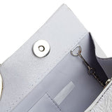 Fashion Road Womens Luxury Evening Wedding Party Purse Clutch Rhinestone Satin Pleated Handbag