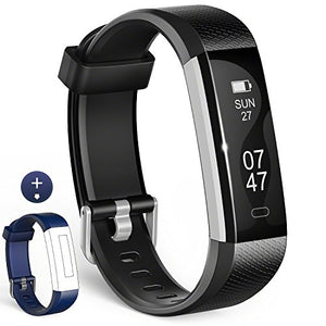 Fitness Tracker, Wesoo K1 Fitness Watch : Activity Tracker Smart Band with Sleep Monitor, Smart Bracelet Pedometer Wristband with Replacement Band for iOS & Android