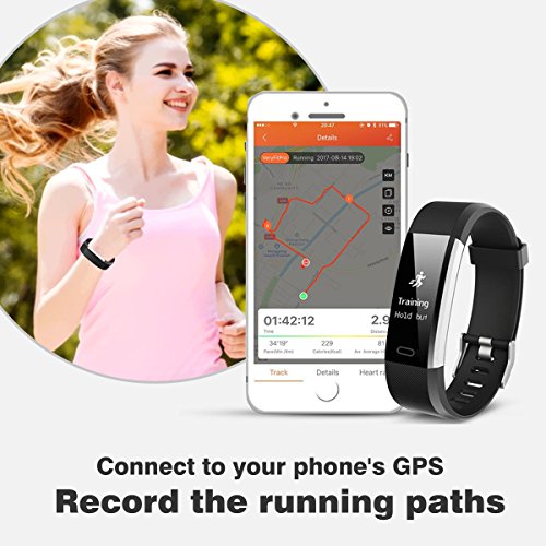 Today 50% Off! Fitness Watch,Fitness Tracker,Letufit Plus Activity Tracker With Heart Rate Monitor,Step Counter,GPS Tracker,Waterproof Smart Wristband for Android and Ios