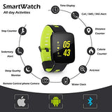 HAMSWAN LG118 Bluetooth Smartwatch with Camera All in 1 Sport Watch for iPhone, Android Samsung Galaxy Note, Nexus, HTC, Sony