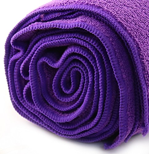 Fit Spirit Set of 2 Super Absorbent Microfiber Non Slip Skidless Sport Towels - Choose Your Color and Size