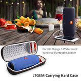 LTGEM Case for JBL Charge 3 Waterproof Portable Wireless Bluetooth Speaker. Fits USB Cable and Charger.