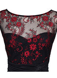 VfEmage Women Sexy Embroidered Floral Lace Party Cocktail Evening Dress