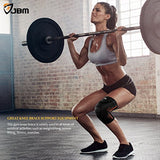 JBM Adult GYM Knee Braces Support Compression Sleeve Patella Wrap Band Knee Stabilizer Safe Pain Relief for Weightlifting Power Lifting Fitness Exercise Badminton Running Climbing Cycling Biking