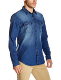 Quality Durables Co. Men's Chambray Button-Up Cabin Shirt