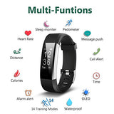 Fitness Tracker, Waterproof Activity Tracker with Heart Rate Monitor Bluetooth Smart Watch Wireless Smart Bracelet Sleep Monitor Pedometer Wristband for Android and iOS Smartphone