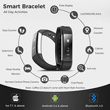 Fitness Tracker, Coffea C2 Activity Wristband : Bluetooth Wireless Smart Bracelet, Waterproof Pedometer Activity Tracker Watch with Replacement Band for IOS & Android Smartphone