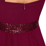 Noctflos Chiffon Elegant Maxi Cocktail Evening Dress For Women Party Wedding