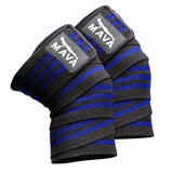 Mava Sports Knee Wraps (Pair) for Cross Training WODs,Gym Workout,Weightlifting,Fitness & Powerlifting - Knee Straps for Squats - For Men & Women- 72"-Compression & Elastic Support