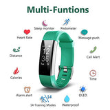 Fitness Tracker, Waterproof Activity Tracker with Heart Rate Monitor Bluetooth Smart Watch Wireless Smart Bracelet Sleep Monitor Pedometer Wristband for Android and iOS Smartphone