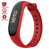 Smart Wristband Non-Bluetooth Pedometer Bracelet Fitness Tracker Smart Watch with Step Calories Counter Distance Time / Date (Simple,No app,No Phone need) for Walking Running