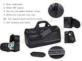 MIER 20 Inch Gym Bag with Shoe Compartment Men Duffel Bag, Medium, Black