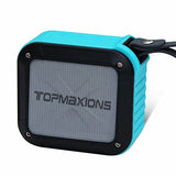 Topmaxions 111 Portable Bluetooth 4.0 Speakers,Mini Wireless Outdoor and Shower Waterproof Sport Speaker Minidisc Players with 5-10 Hour Rechargeable Battery Life,Pairs with All Bluetooth Devices,Blue