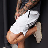 Men's Gym Workout Shorts Running Short Pants Fitted Training Bodybuilding Jogger With Zipper Pockets 3 Colors