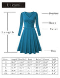 Laksmi Women's Long Sleeve Elegant Vintage A Line Dress