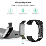 Fitness Tracker, Wesoo K1 Fitness Watch : Activity Tracker Smart Band with Sleep Monitor, Smart Bracelet Pedometer Wristband with Replacement Band for iOS & Android