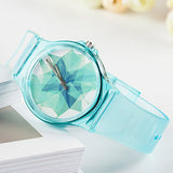 Tonnier Watches Resin Super Soft Band Student Watches for Teenagers Young Girls Starry