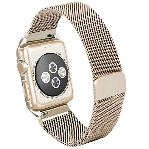 Yometome Apple Watch Band 38mm/42mm Case, Fashion Noble Luxury Magnetic Mesh Stainless Steel Bracelet Accessory Replacement Wristband for Apple iwatch Series 2 & Series 1