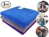 Sports Towel ForNeat Microfiber Towels Set, Multi-purpose Gym Towel, Extra Absorbent, Fast Drying & Antibacterial, for Sports, Workout, Fitness, Gym, Yoga, Pilates, Travel, Camping & More
