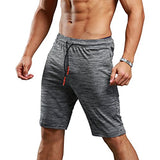 Gerlobal Men's Bodybuilding Gym Running Workout Shorts Active Training Shorts