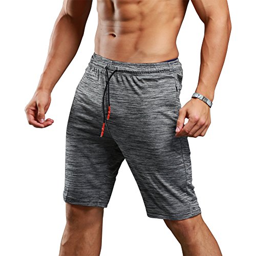 Gerlobal Men's Bodybuilding Gym Running Workout Shorts Active Training Shorts