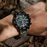 Survival Bracelet Watch, Men & Women Emergency Survival Watch with Paracord/Whistle/Fire Starter/Scraper/Compass and Thermometer, 6 in 1 Multifunctional Outdoor Gear