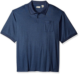 Haggar Men's Big and Tall Short Sleeve Minibox Knit Polo