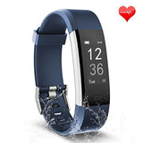 Fitness Tracker, Waterproof Activity Tracker with Heart Rate Monitor Bluetooth Smart Watch Wireless Smart Bracelet Sleep Monitor Pedometer Wristband for Android and iOS Smartphone