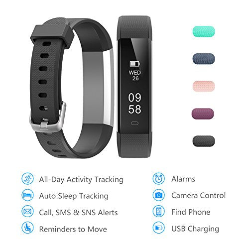 Fitness Tracker, Letsfit Waterproof Activity Tracker with Pedometer Step Counter Watch and Sleep Monitor Calorie Counter Watch, Slim Smart Band for Kids Women Men