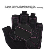 Trideer Womens Weight Lifting Gloves For Callus And Blister Protection, Breathable & Anti-slip, Padded Gym Gloves For Powerlifting, Cross Training - Available in Black, Pink, Purple (Pair)