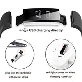 Fitness Tracker, Waterproof Activity Tracker with Heart Rate Monitor Bluetooth Smart Watch Wireless Smart Bracelet Sleep Monitor Pedometer Wristband for Android and iOS Smartphone