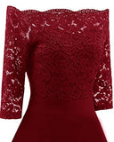 EvoLand Women's Lace Cocktail Evening Party Dress