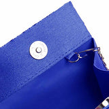 Fashion Road Womens Luxury Evening Wedding Party Purse Clutch Rhinestone Satin Pleated Handbag