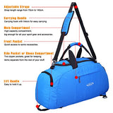 G4Free 3-Way Travel Duffel Backpack Luggage Gym Sports Bag with Shoe Compartment