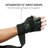 Weight Lifting Gloves With 12" Wrist Wraps Support for Gym Workout, Cross Training, Weightlifting, Fitness & Cross Training - The Best For Men & Women -Quality Gear by Nordic Lifting-1 Year Warranty