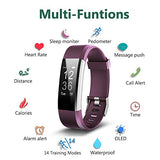 Fitness Tracker, Waterproof Activity Tracker with Heart Rate Monitor Bluetooth Smart Watch Wireless Smart Bracelet Sleep Monitor Pedometer Wristband for Android and iOS Smartphone