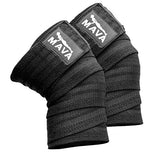 Mava Sports Knee Wraps (Pair) for Cross Training WODs,Gym Workout,Weightlifting,Fitness & Powerlifting - Knee Straps for Squats - For Men & Women- 72"-Compression & Elastic Support