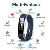 Fitness Tracker, Waterproof Activity Tracker with Heart Rate Monitor Bluetooth Smart Watch Wireless Smart Bracelet Sleep Monitor Pedometer Wristband for Android and iOS Smartphone