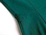MUXXN Women's Audrey Hepburn 1960s Half Sleeve Belt Formal Work Dress