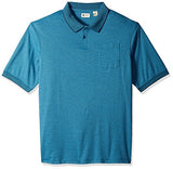 Haggar Men's Big and Tall Short Sleeve Minibox Knit Polo
