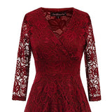 EvoLand Women's Lace Cocktail Evening Party Dress